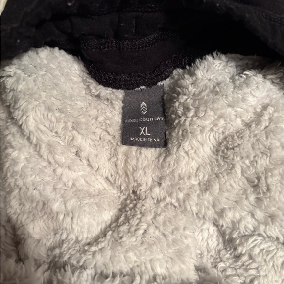 Free Country Black Sherpa lined Sweatpants - Picture 2 of 3